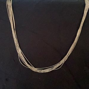 Liquid Silver Sterling Beaded Necklace